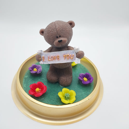 Bear Handmade Soap with Custom "I Love You" Message