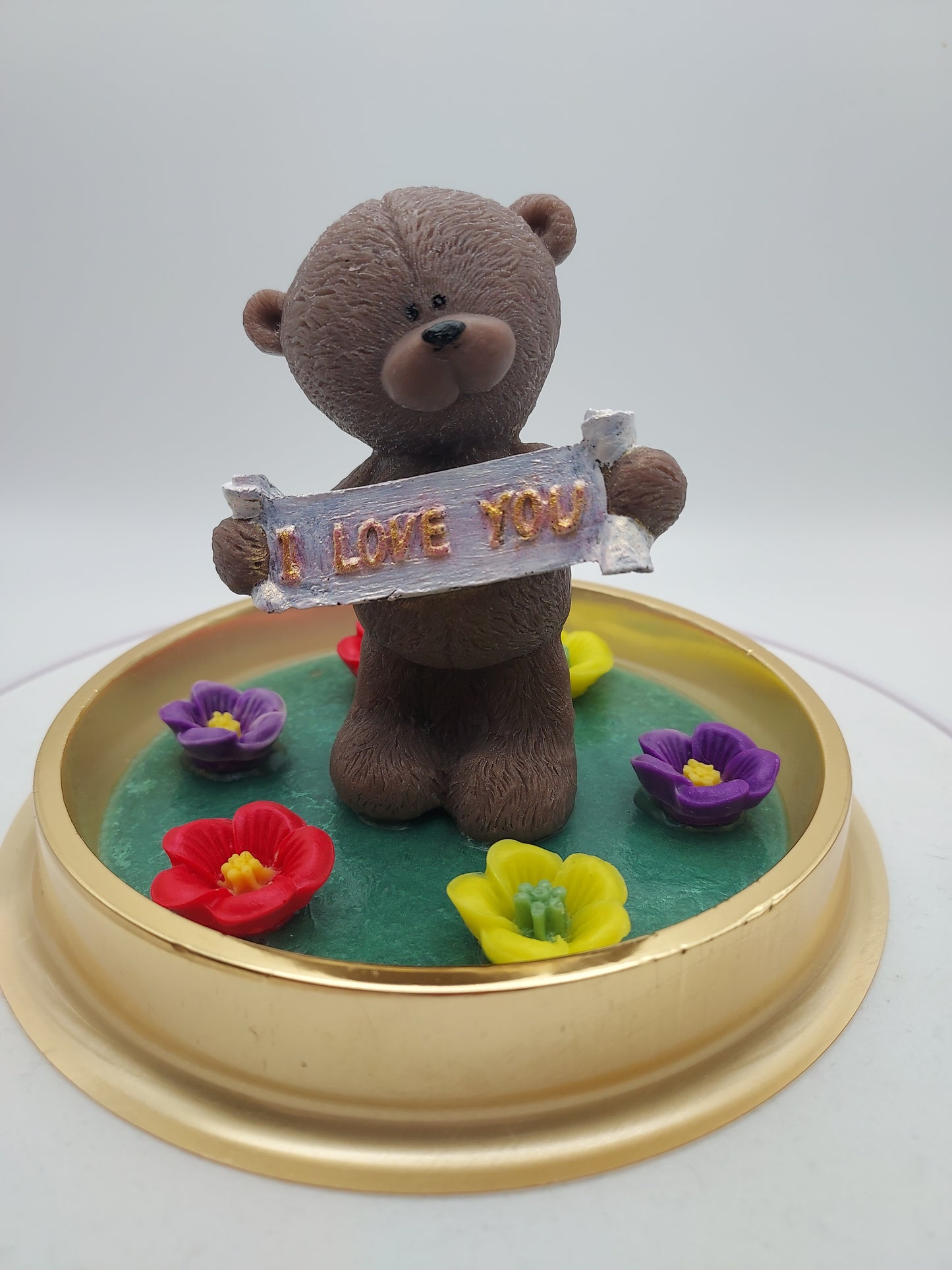 Bear Handmade Soap with Custom "I Love You" Message