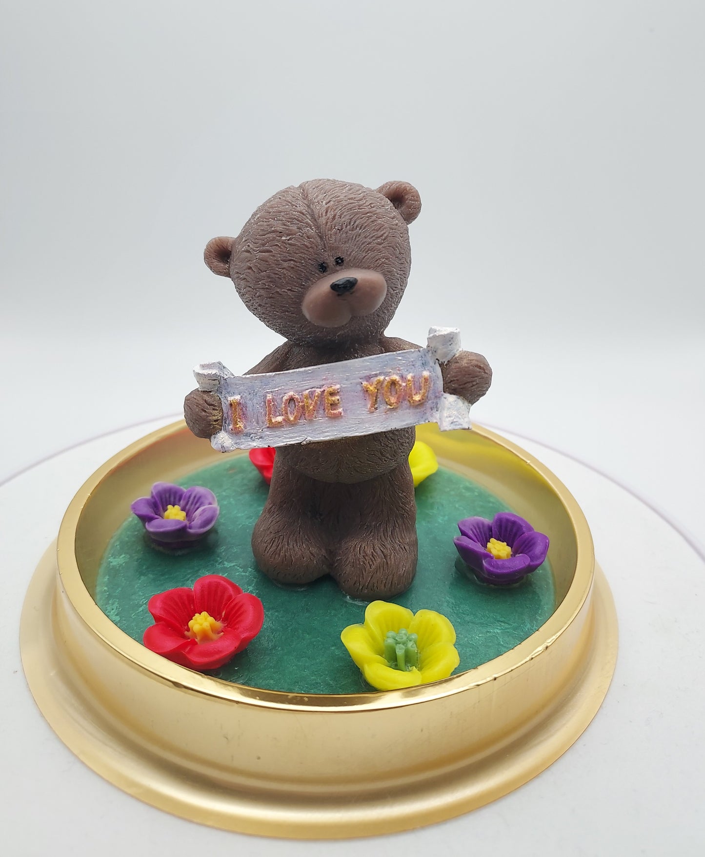 Bear Handmade Soap with Custom "I Love You" Message