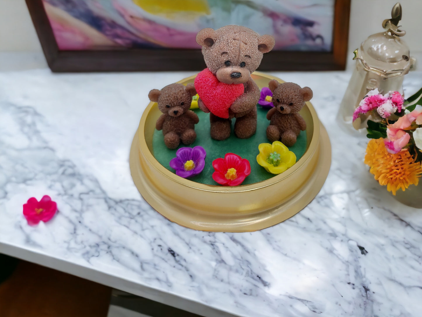 Personalized Soap Bear Mom with Kids