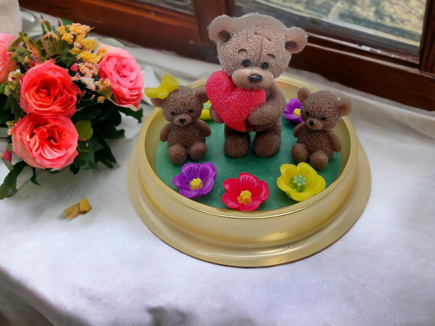 Personalized Soap Bear Mom with Kids