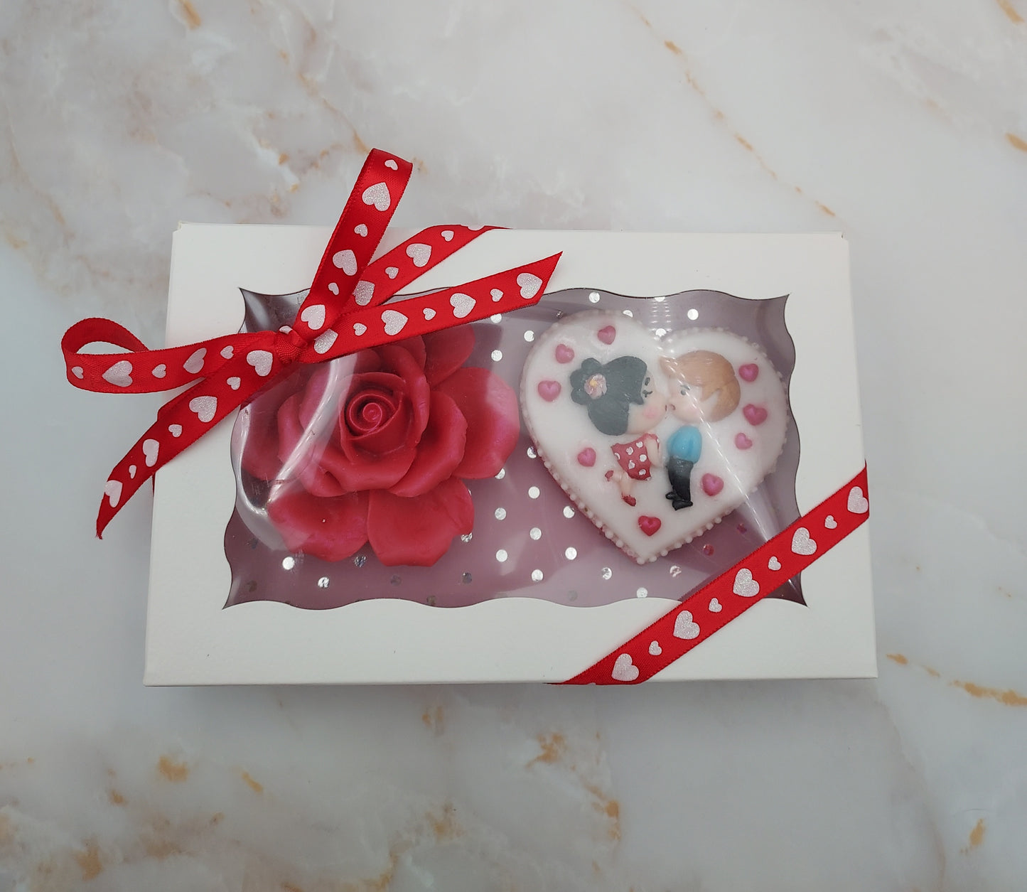 Personalized Love-In-Bloom Valentine's Gift Set, Handcrafted Shea Butter Soap