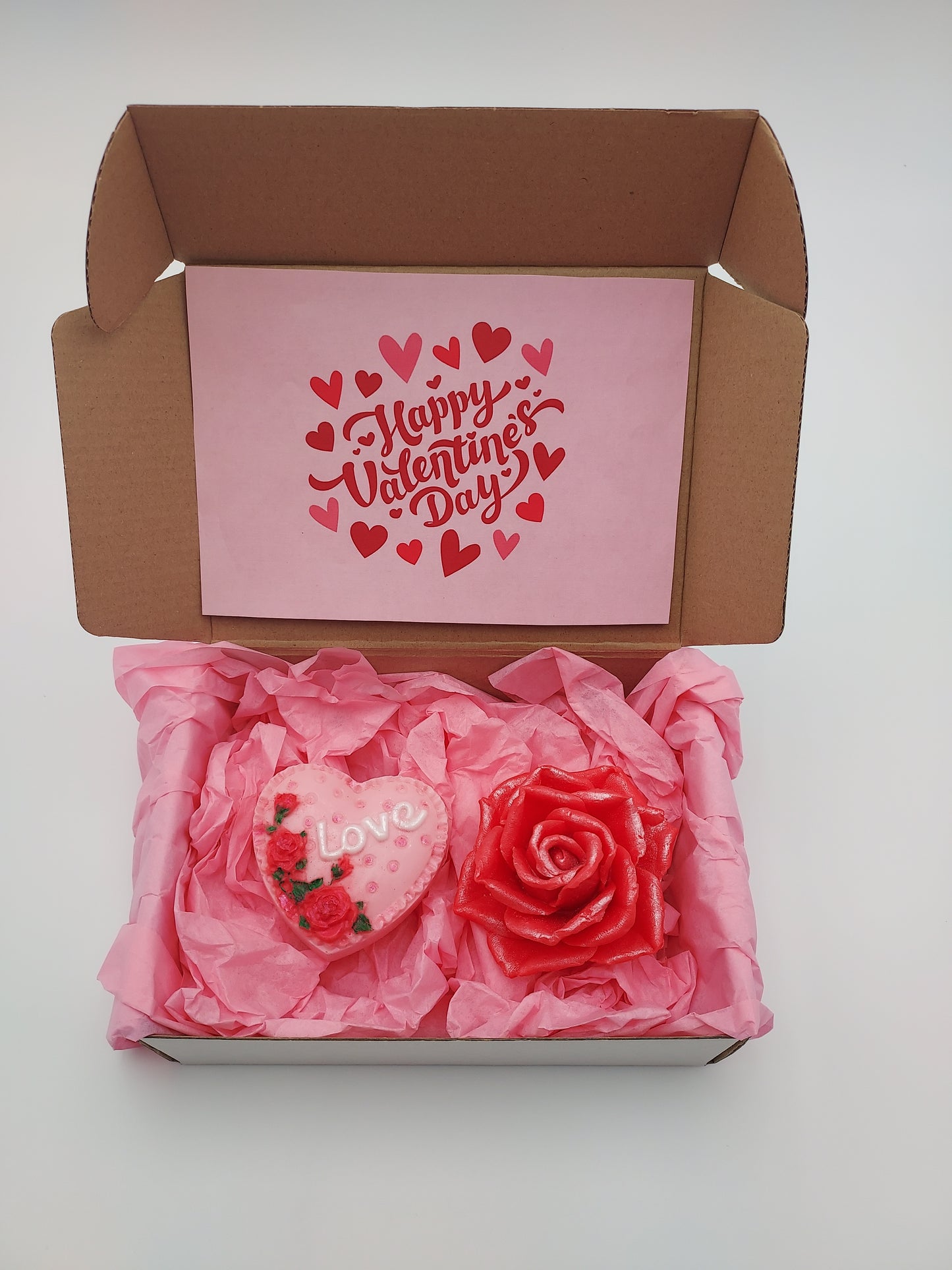 Personalized Love-In-Bloom Valentine's Gift Set, Handcrafted Shea Butter Soap