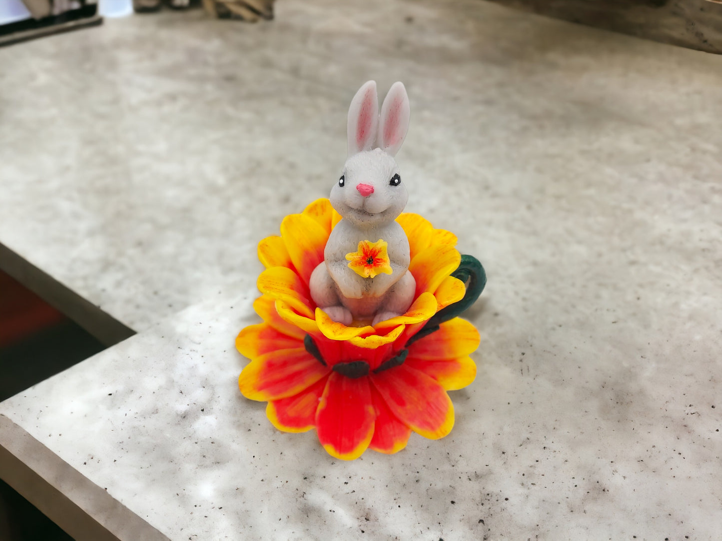 Soap Bunny in Flower Teacup