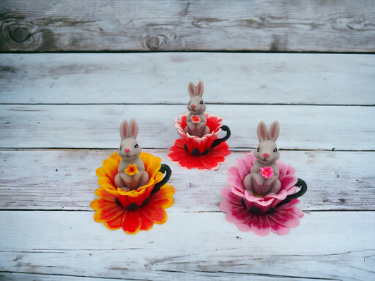 Soap Bunny in Flower Teacup