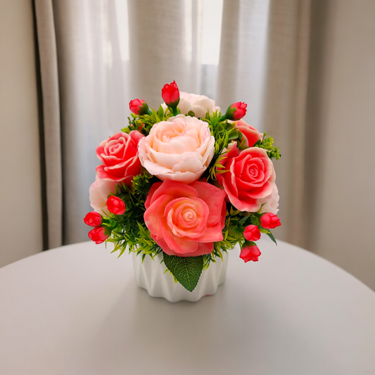 Blushing Petals Shea Butter Soap Bouquet