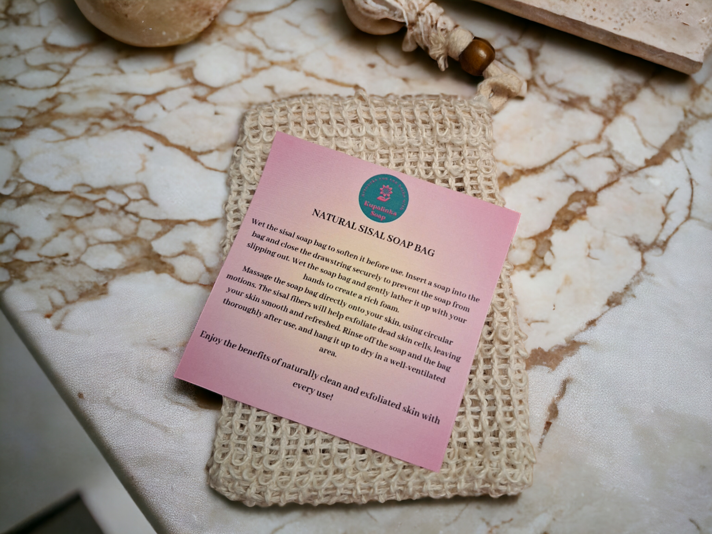 Natural Sisal Soap Bag