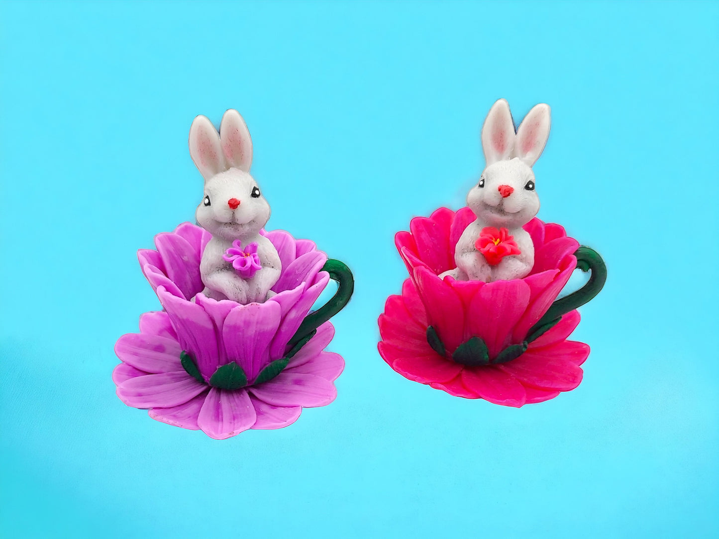 Soap Bunny in Flower Teacup