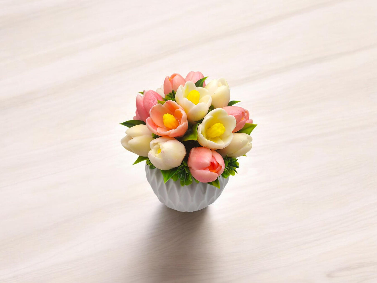 Tulip Flowers in Vase-Shea Butter Glycerin Soap