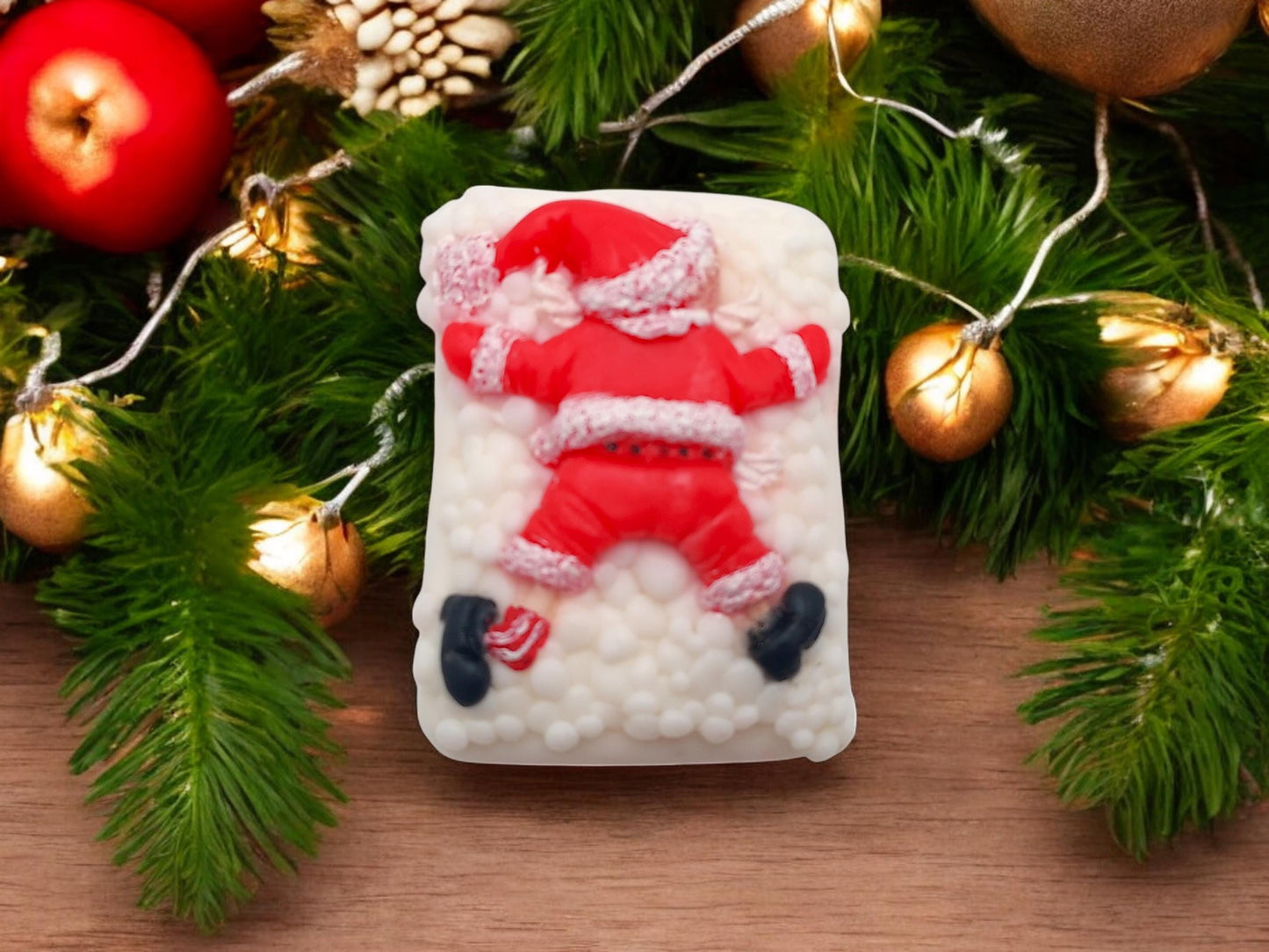 Funny Christmas Soaps– Santa Flat Out in Snow & Christmas Tree