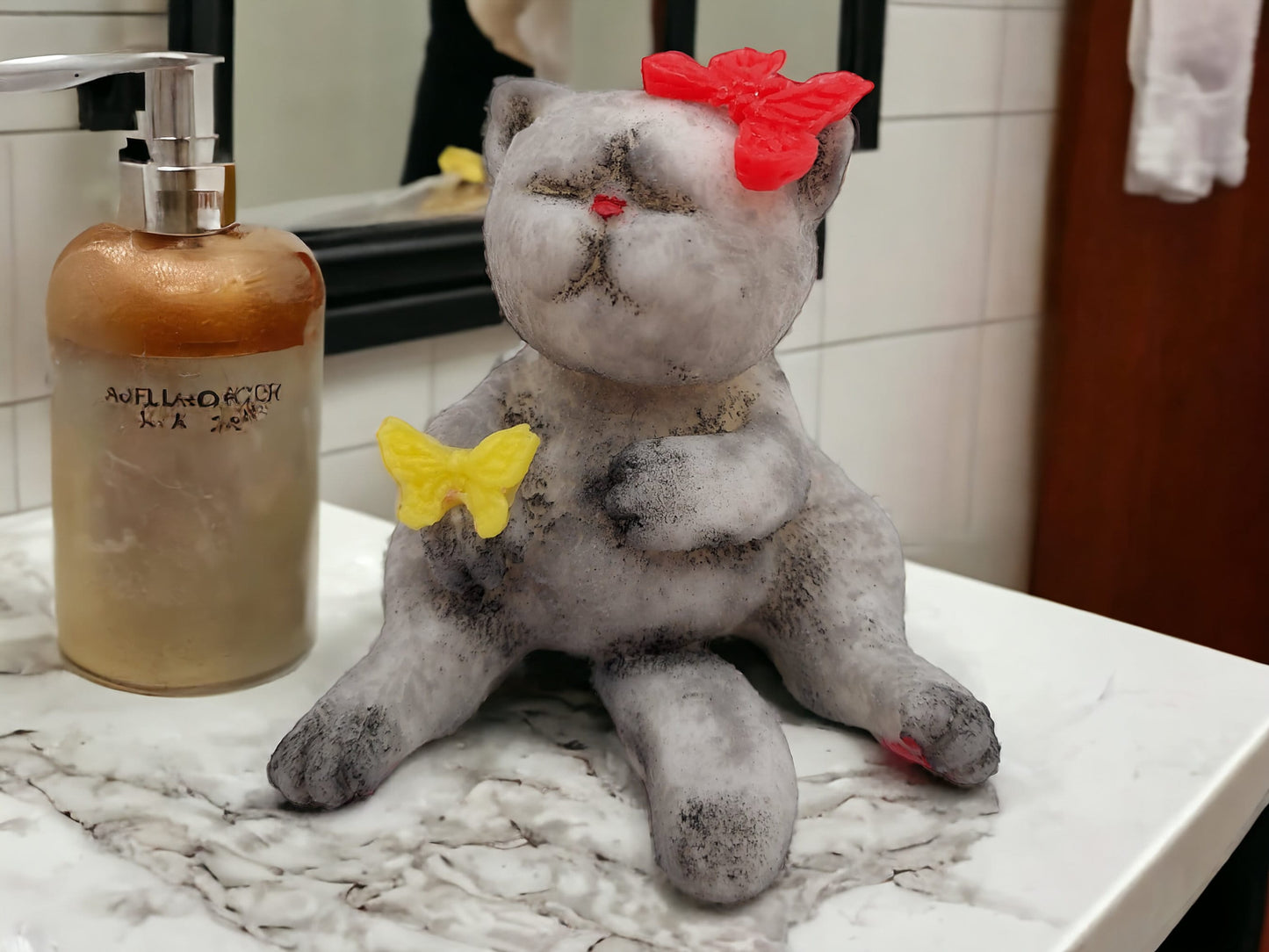 Lazy Cat Soap Sculpture